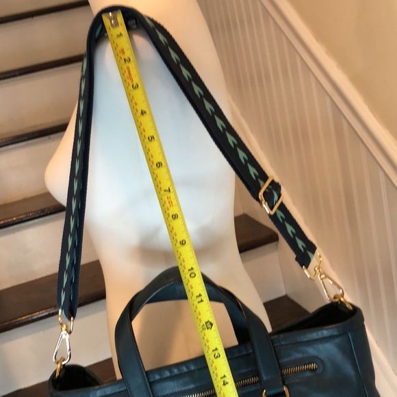 MARC JACOBS Teal Top Handle Oversized Crossbody Leather Tote w Gold Hardware - Picture 17 of 17